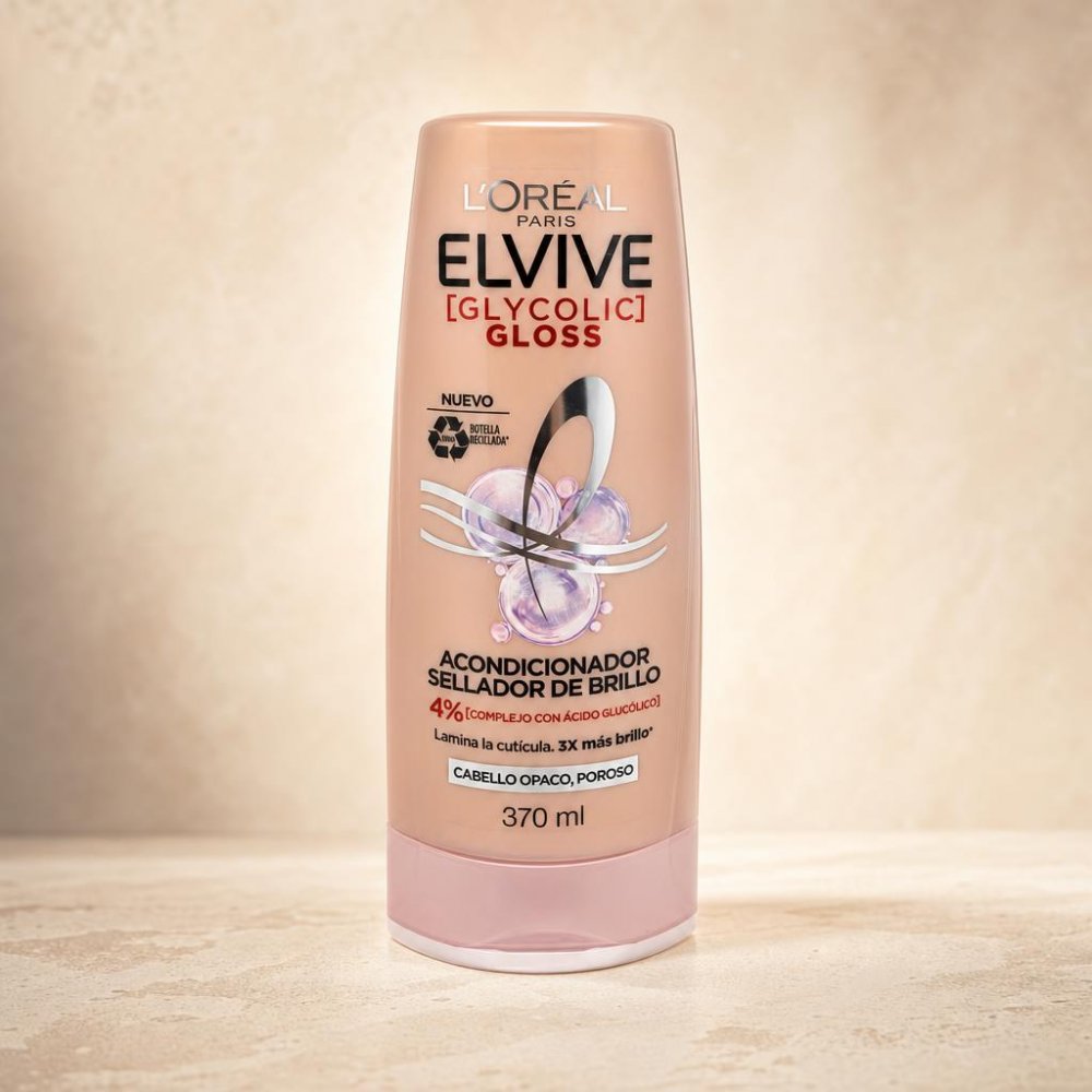 شامپو مو درخشان و براق کننده لورال مناسب انواع مو ساخت مکزیک 370 میل مدل GLYCOLIC GLOSS