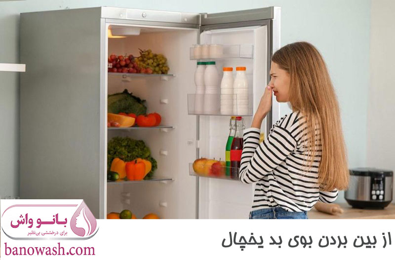 از بین بردن بوی بد یخچال 