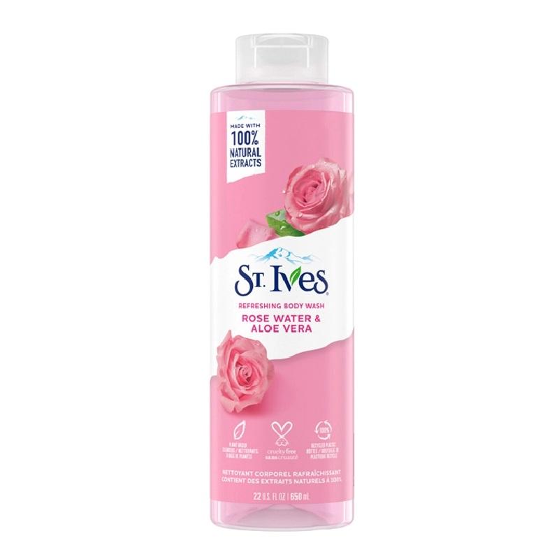 شامپو بدن سنت ایوز 650 میل طراوت بخش با رایحه گلاب و آلوئه ورا