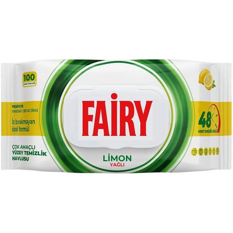 دستمال همه کاره و چند منظوره فیری 100 عددی رایحه لیمو