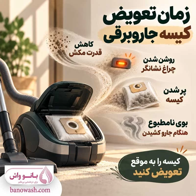 زمان مناسب تعویض کیسه جاروبرقی