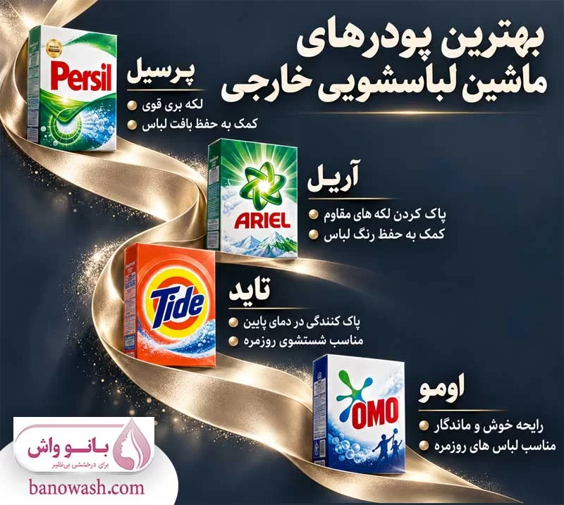 معرفی بهترین پودر ماشین لباسشویی خارجی