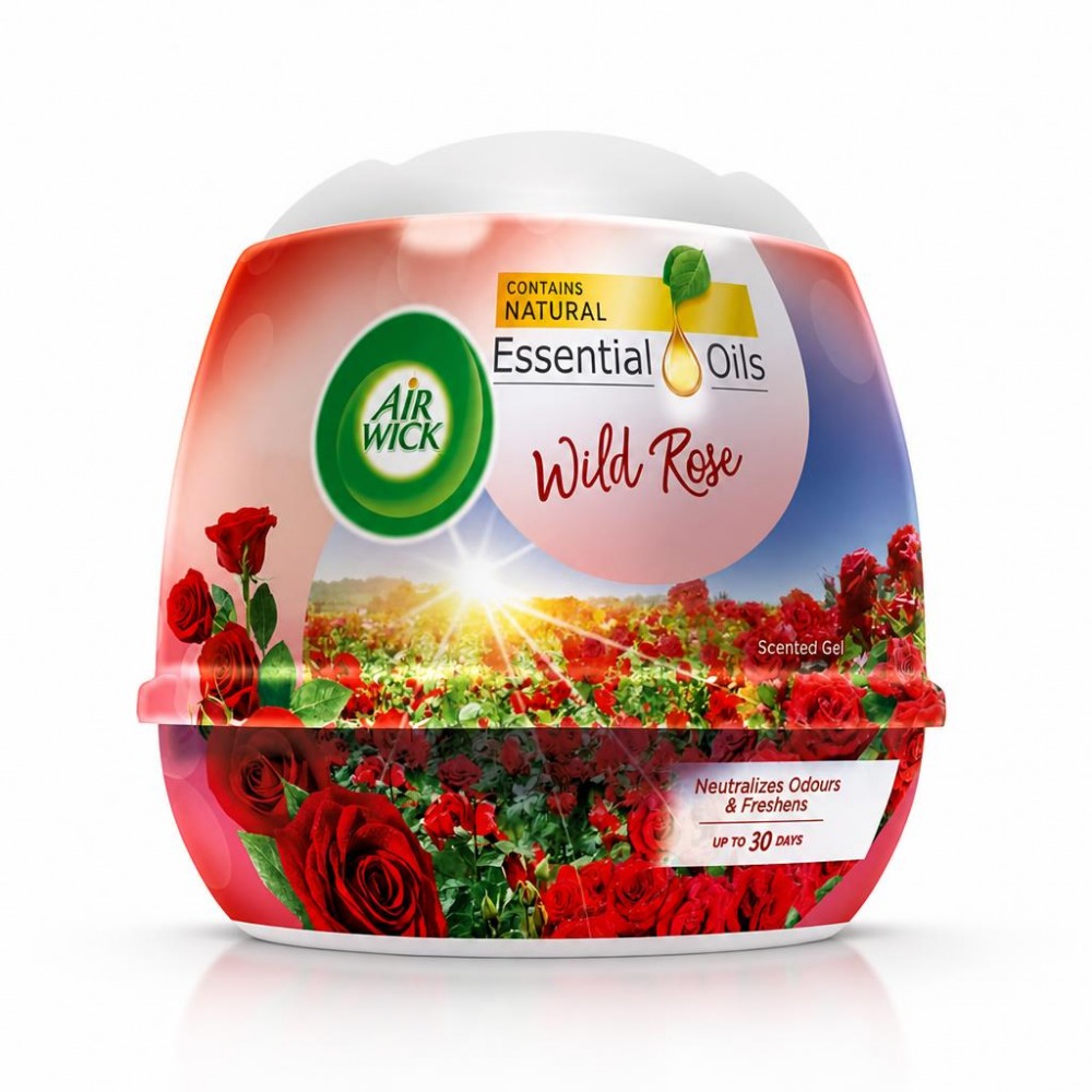 ژل خوشبوکننده سرویس بهداشتی و حمام ایرویک (ماندگاری 30 روزه) رایحه گل رز