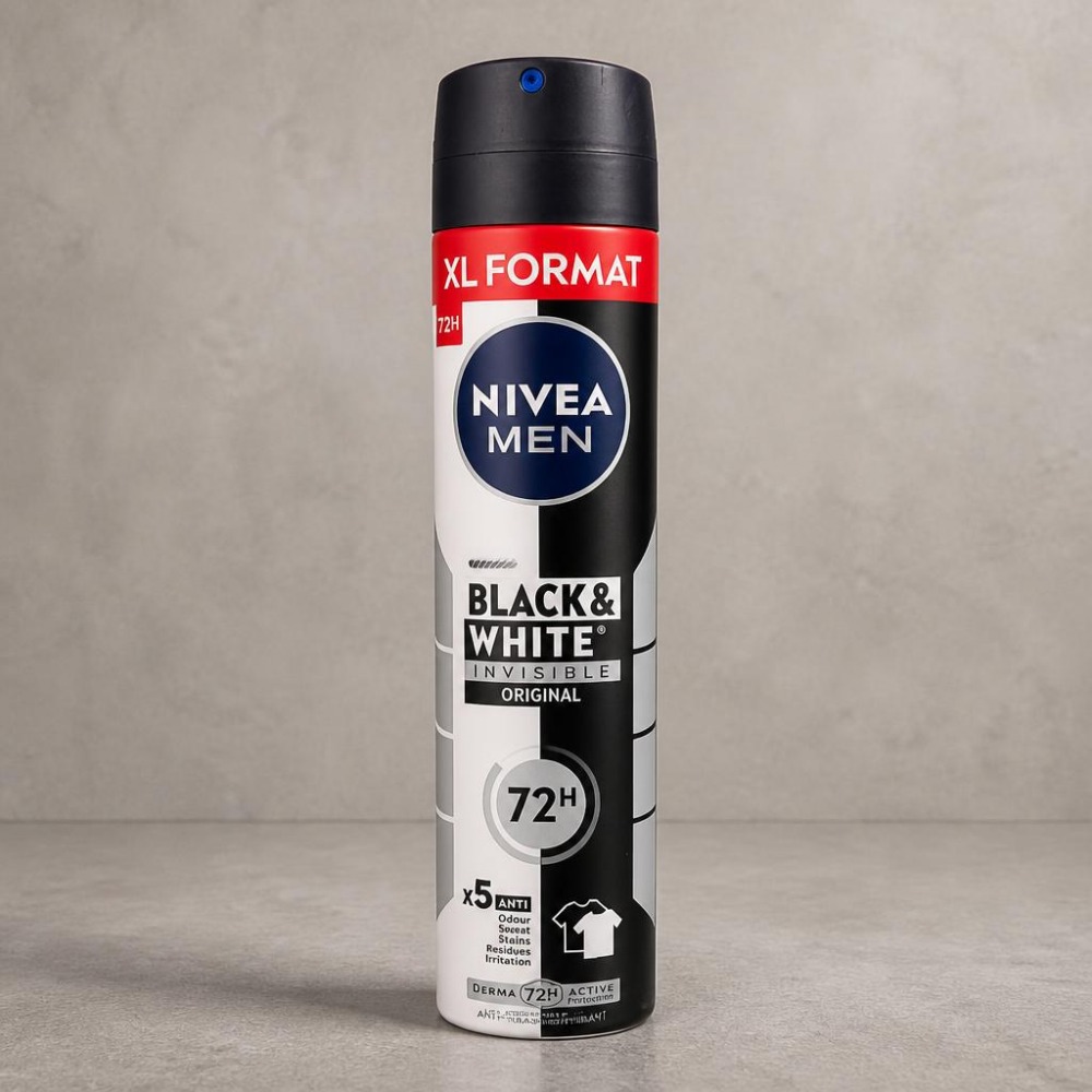 اسپری ضدتعریق پودری نیوآ مردانه رایحه ادکلنی 72 ساعته مدل BLACKWHITE سفارش آلمان 200میل