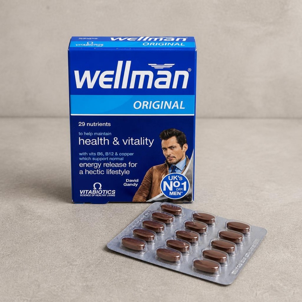 قرص ولمن WELLMAN ویتابیوتیکس اورجینال 30عددی اصل انگلیس