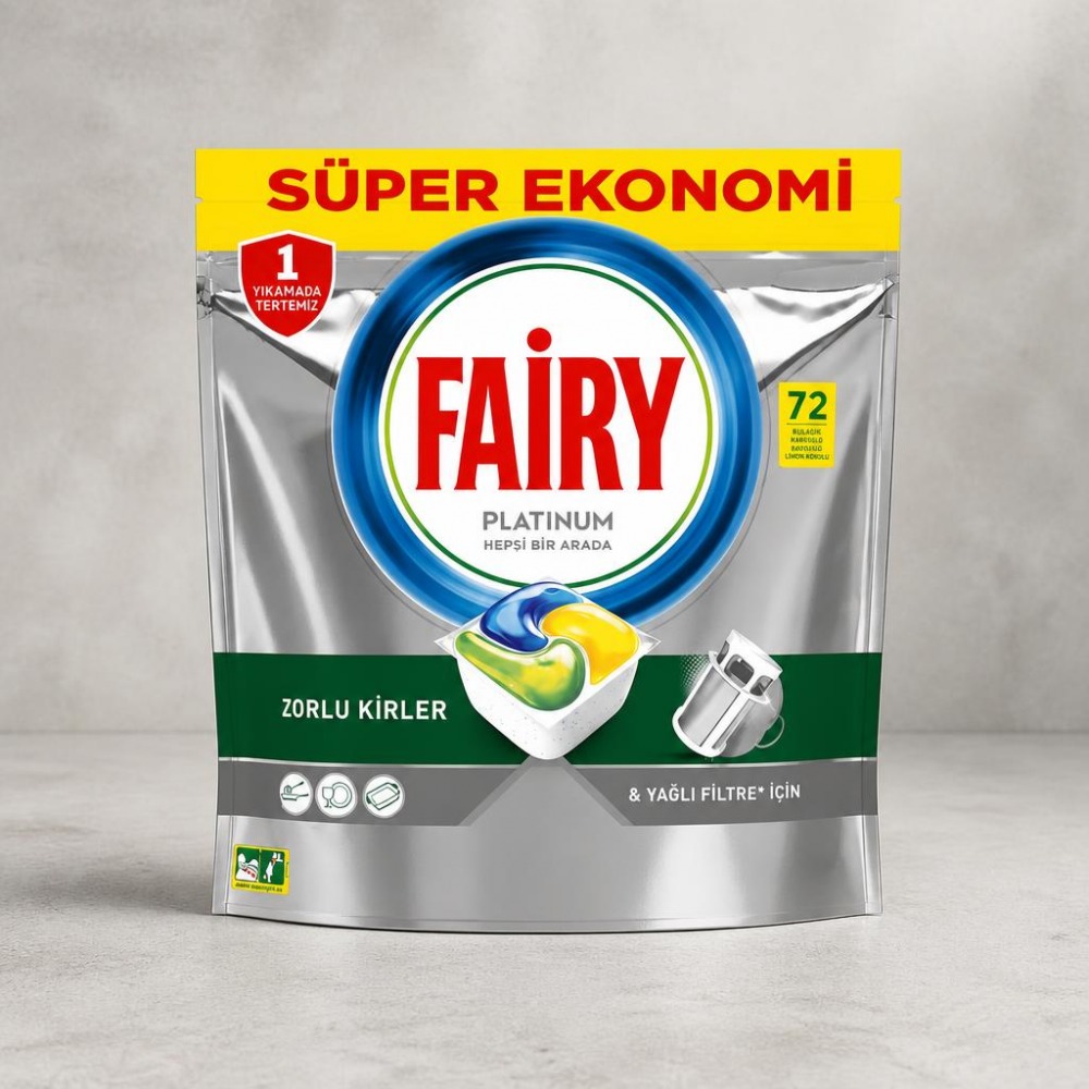 قرص ماشین ظرفشویی فیری پلاتینیوم 72 عددی