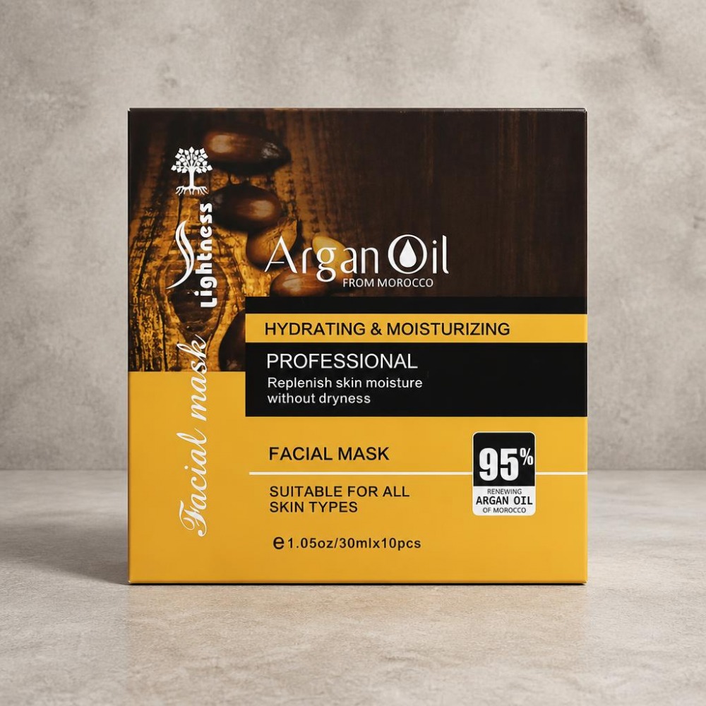 پک ماسک صورت روغن آرگان لایتنس 30 میل (10 عددی)